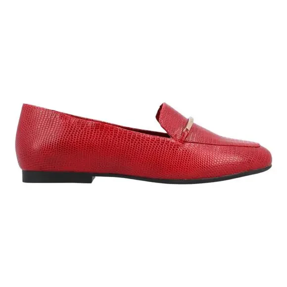 Journee Collection Women's Wrenn Slip On Loafers Red Size 10 - Picture 2 of 5